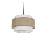 GLOBOSTAR® SOHO 204-0172 Μοντέρνο Κρεμαστό Φωτιστικό Οροφής με Ντουί 1 x E27 AC 220-240V IP20 - Καφέ & Μπεζ - Μ30 x Π30 x Υ20cm - Image 2