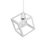 GLOBOSTAR® DISE 201-0052 Μοντέρνο Κρεμαστό Φωτιστικό Οροφής με Ντουί 1 x E27 AC 220-240V IP20 - Λευκό - Μ28 x Π28 x Υ31cm - Image 2