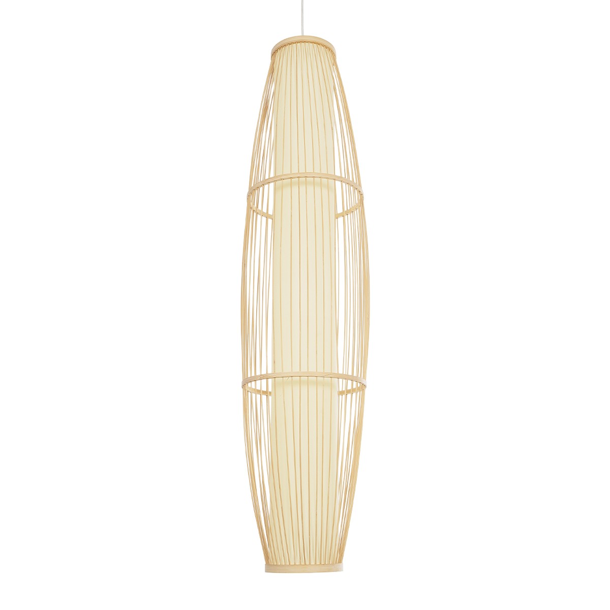 95fa86_00892_1 GLOBOSTAR® HIBISCUS 00892 Boho Κρεμαστό Φωτιστικό Οροφής με Ντουί 1 x E27 AC 220-240V IP20 - Μπεζ - Μ30 x Π30 x Υ120cm - Image 1