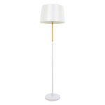 GLOBOSTAR® CEDAR 00828 Μοντέρνο Επιδαπέδιο Φωτιστικό με Ντουί 1 x E27 AC 220-240V IP20 - Λευκό & Μπεζ - Μ40 x Π40 x Υ148cm - Image 2