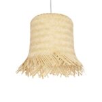 GLOBOSTAR® HAWAII 999-0125 Boho Κρεμαστό Φωτιστικό Οροφής με Ντουί 1 x E27 AC 220-240V IP20 - Μπεζ - Μ30 x Π30 x Υ30cm