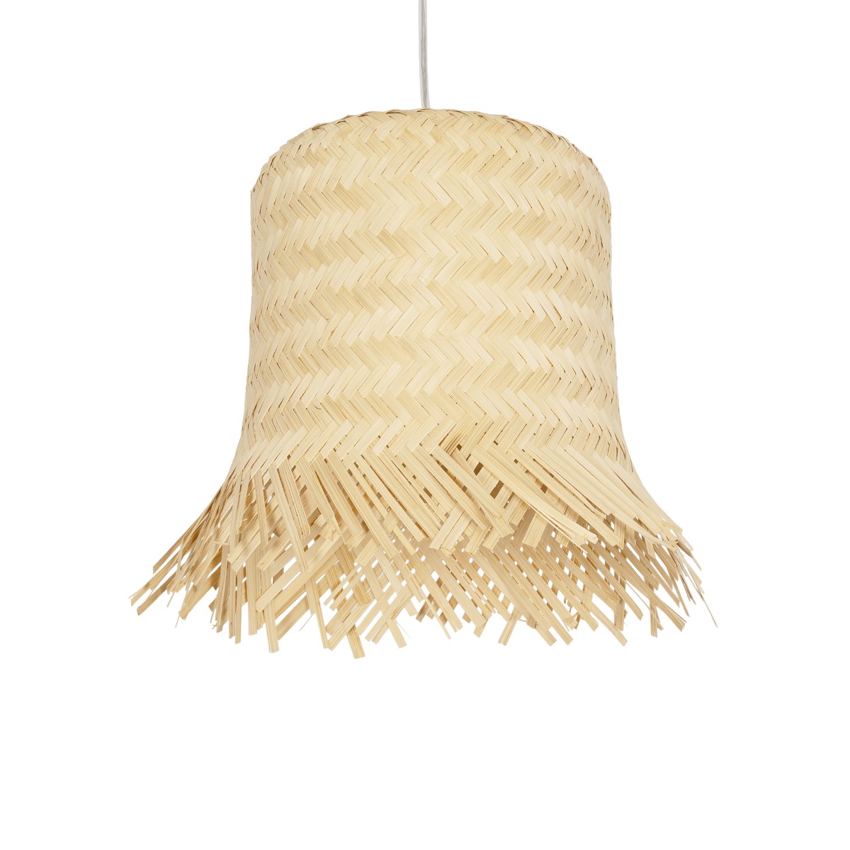 966ddd_999_0125_1 GLOBOSTAR® HAWAII 999-0125 Boho Κρεμαστό Φωτιστικό Οροφής με Ντουί 1 x E27 AC 220-240V IP20 - Μπεζ - Μ30 x Π30 x Υ30cm - Image 1