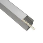 GLOBOSTAR® ALP-LINEAR BRIGHTRAIL 61776-3M Επιφανειακό / Κρεμαστό / Επιτοίχιο Προφίλ Αλουμινίου με Λευκό Γαλακτερό Πατητό Κάλυμμα για Ταινίες LED IP20 - Γκρι Ανθρακί Ματ - Μ300 x Π5 x Υ7.5cm - Image 2
