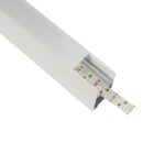GLOBOSTAR® ALP-LINEAR LUMILINE 61763-3M Επιφανειακό / Κρεμαστό / Επιτοίχιο Προφίλ Αλουμινίου με Λευκό Γαλακτερό Πατητό Κάλυμμα για Ταινίες LED IP20 - Λευκό Ματ - Μ300 x Π3.5 x Υ7cm - Image 2