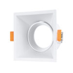 GLOBOSTAR® ALPHA 77832 Χωνευτή Κινούμενη Βάση για Σποτ MR16 για Ντουί GU10/GU5.3 IP20 - Λευκό - Μ9 x Π9 x Υ4.5cm / Q8.3cm - Image 2