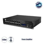 GLOBOSTAR® FDB CA5501 98034 100V Constant Voltage Επαγγελματικός Ενισχυτής Ήχου 550W AC 220V/50-60Hz με USB & FM Ράδιο - IP20 - Μαύρο - Μ44 x Π34 x Υ9.8cm - 2 Χρόνια Εγγύηση
