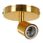 GLOBOSTAR® SARA 00845 Μοντέρνο Φωτιστικό Οροφής με Ντουί 1 x E27 AC 220-240V IP20 - Χρυσό - Μ10 x Π10 x Υ10.3cm - Image 2