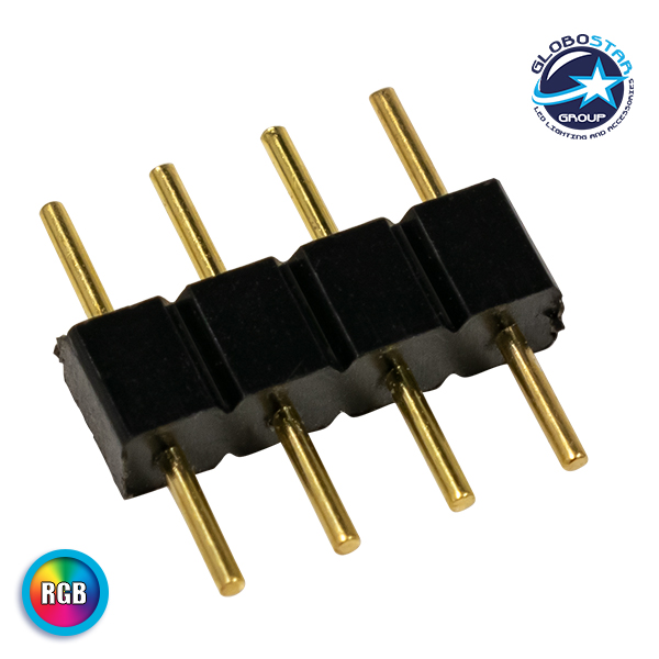 98c110_70701_1 GLOBOSTAR® STRIPCON 70701 Ταχυσύνδεσμος 4 Pin για Ταινία LED RGB IP20 - Μαύρο - Μ1 x Π1 x Υ0.3cm - Image 1
