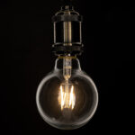 GLOBOSTAR® BUBBLE 99009 Λάμπα E27 G95 LED 4W 400lm 360° AC 220-240V IP20 Θερμό Λευκό 2700K - Long Filament Chip - Διάφανο - Μ9.5 x Π9.5 x Υ13.7cm - 3 Χρόνια Εγγύηση - Image 5