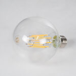 GLOBOSTAR® BUBBLE 99011 Λάμπα E27 G95 LED 12W 1200lm 360° AC 220-240V IP20 Θερμό Λευκό 2700K Dimmable - Long Filament Chip - Διάφανο - Μ9.5 x Π9.5 x Υ13.7cm - 3 Χρόνια Εγγύηση - Image 3