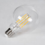GLOBOSTAR® BUBBLE 99011 Λάμπα E27 G95 LED 12W 1200lm 360° AC 220-240V IP20 Θερμό Λευκό 2700K Dimmable - Long Filament Chip - Διάφανο - Μ9.5 x Π9.5 x Υ13.7cm - 3 Χρόνια Εγγύηση - Image 4