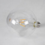 GLOBOSTAR® BUBBLE 99012 Λάμπα E27 G125 LED 4W 400lm 360° AC 220-240V IP20 Θερμό Λευκό 2700K Dimmable - Long Filament Chip - Διάφανο - Μ12.5 x Π12.5 x Υ18cm - 3 Χρόνια Εγγύηση - Image 3