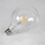 GLOBOSTAR® BUBBLE 99012 Λάμπα E27 G125 LED 4W 400lm 360° AC 220-240V IP20 Θερμό Λευκό 2700K Dimmable - Long Filament Chip - Διάφανο - Μ12.5 x Π12.5 x Υ18cm - 3 Χρόνια Εγγύηση - Image 4