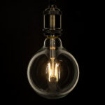 GLOBOSTAR® BUBBLE 99012 Λάμπα E27 G125 LED 4W 400lm 360° AC 220-240V IP20 Θερμό Λευκό 2700K Dimmable - Long Filament Chip - Διάφανο - Μ12.5 x Π12.5 x Υ18cm - 3 Χρόνια Εγγύηση - Image 5