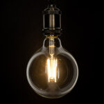 GLOBOSTAR® BUBBLE 99013 Λάμπα E27 G125 LED 8W 800lm 360° AC 220-240V IP20 Θερμό Λευκό 2700K Dimmable - Long Filament Chip - Διάφανο - Μ12.5 x Π12.5 x Υ18cm - 3 Χρόνια Εγγύηση - Image 5