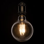 GLOBOSTAR® BUBBLE 99014 Λάμπα E27 G125 LED 12W 1200lm 360° AC 220-240V IP20 Θερμό Λευκό 2700K Dimmable - Long Filament Chip - Διάφανο - Μ12.5 x Π12.5 x Υ18cm - 3 Χρόνια Εγγύηση - Image 5