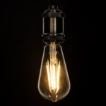 GLOBOSTAR® PEAR 99017 Λάμπα E27 ST64 LED 10W 1000lm 360° AC 220-240V IP20 Θερμό Λευκό 2700K Dimmable - Long Filament Chip - Διάφανο - Μ6.4 x Π6.4 x Υ14cm - 3 Χρόνια Εγγύηση - Image 5