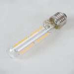 GLOBOSTAR® TUBIS 99019 Λάμπα Σωλήνας E27 T30 LED 4W 400lm 360° AC 220-240V IP20 Θερμό Λευκό 2700K Dimmable - Long Filament Chip - Διάφανο - Μ3 x Π3 x Υ13.5cm - 3 Χρόνια Εγγύηση - Image 3