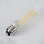 GLOBOSTAR® TUBIS 99019 Λάμπα Σωλήνας E27 T30 LED 4W 400lm 360° AC 220-240V IP20 Θερμό Λευκό 2700K Dimmable - Long Filament Chip - Διάφανο - Μ3 x Π3 x Υ13.5cm - 3 Χρόνια Εγγύηση - Image 4