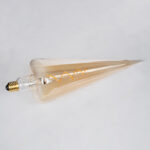 GLOBOSTAR® SPEAR 99023 Λάμπα E27 CT100 LED 6W 420lm 360° AC 220-240V IP20 Ultra Θερμό Λευκό 2200K Dimmable - Soft S Spiral Filament Chip - Μελί - Μ10 x Π10 x Υ28cm - 3 Χρόνια Εγγύηση - Image 4