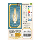 GLOBOSTAR® SPEAR 99023 Λάμπα E27 CT100 LED 6W 420lm 360° AC 220-240V IP20 Ultra Θερμό Λευκό 2200K Dimmable - Soft S Spiral Filament Chip - Μελί - Μ10 x Π10 x Υ28cm - 3 Χρόνια Εγγύηση - Image 6