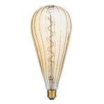 GLOBOSTAR® ZEPPELIN 99024 Λάμπα E27 OT120 LED 6W 420lm 360° AC 220-240V IP20 Ultra Θερμό Λευκό 2200K Dimmable - Soft S Spiral Filament Chip - Μελί - Μ12 x Π12 x Υ46cm - 3 Χρόνια Εγγύηση - Image 2