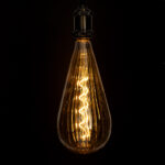 GLOBOSTAR® ZEPPELIN 99024 Λάμπα E27 OT120 LED 6W 420lm 360° AC 220-240V IP20 Ultra Θερμό Λευκό 2200K Dimmable - Soft S Spiral Filament Chip - Μελί - Μ12 x Π12 x Υ46cm - 3 Χρόνια Εγγύηση - Image 5