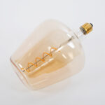 GLOBOSTAR® BRANDY 99025 Λάμπα E27 NT170 LED 6W 420lm 360° AC 220-240V IP20 Ultra Θερμό Λευκό 2200K Dimmable - Soft S Spiral Filament Chip - Μελί - Μ17 x Π17 x Υ23cm - 3 Χρόνια Εγγύηση - Image 3