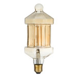 GLOBOSTAR® LANTERN 99026 Λάμπα E27 FT95 LED 8W 650lm 360° AC 220-240V IP20 Ultra Θερμό Λευκό 2200K Dimmable - Long Filament Chip - Μελί - Μ9.5 x Π9.5 x Υ21.5cm - 3 Χρόνια Εγγύηση - Image 2