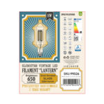 GLOBOSTAR® LANTERN 99026 Λάμπα E27 FT95 LED 8W 650lm 360° AC 220-240V IP20 Ultra Θερμό Λευκό 2200K Dimmable - Long Filament Chip - Μελί - Μ9.5 x Π9.5 x Υ21.5cm - 3 Χρόνια Εγγύηση - Image 6