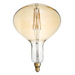 GLOBOSTAR® BUTTERNUT 99027 Λάμπα E27 R280 LED 6W 420lm 360° AC 220-240V IP20 Ultra Θερμό Λευκό 2200K Dimmable - Zig Long Filament Chip - Μελί - Μ28 x Π28 x Υ41cm - 3 Χρόνια Εγγύηση - Image 2