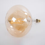GLOBOSTAR® BUTTERNUT 99027 Λάμπα E27 R280 LED 6W 420lm 360° AC 220-240V IP20 Ultra Θερμό Λευκό 2200K Dimmable - Zig Long Filament Chip - Μελί - Μ28 x Π28 x Υ41cm - 3 Χρόνια Εγγύηση - Image 3