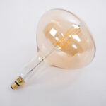 GLOBOSTAR® BUTTERNUT 99027 Λάμπα E27 R280 LED 6W 420lm 360° AC 220-240V IP20 Ultra Θερμό Λευκό 2200K Dimmable - Zig Long Filament Chip - Μελί - Μ28 x Π28 x Υ41cm - 3 Χρόνια Εγγύηση - Image 4
