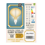 GLOBOSTAR® BUTTERNUT 99027 Λάμπα E27 R280 LED 6W 420lm 360° AC 220-240V IP20 Ultra Θερμό Λευκό 2200K Dimmable - Zig Long Filament Chip - Μελί - Μ28 x Π28 x Υ41cm - 3 Χρόνια Εγγύηση - Image 6