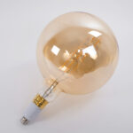 GLOBOSTAR® BULETTE 99029 Λάμπα E27 G300 LED 10W 800lm 360° AC 220-240V IP20 Ultra Θερμό Λευκό 2200K Dimmable - Long Filament Chip - Μελί - Μ30 x Π30 x Υ49cm - 3 Χρόνια Εγγύηση - Image 4
