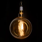 GLOBOSTAR® BULETTE 99029 Λάμπα E27 G300 LED 10W 800lm 360° AC 220-240V IP20 Ultra Θερμό Λευκό 2200K Dimmable - Long Filament Chip - Μελί - Μ30 x Π30 x Υ49cm - 3 Χρόνια Εγγύηση - Image 5