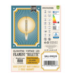 GLOBOSTAR® BULETTE 99029 Λάμπα E27 G300 LED 10W 800lm 360° AC 220-240V IP20 Ultra Θερμό Λευκό 2200K Dimmable - Long Filament Chip - Μελί - Μ30 x Π30 x Υ49cm - 3 Χρόνια Εγγύηση - Image 6