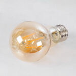 GLOBOSTAR® GLOBE 99036 Λάμπα E27 A60 LED 6W 550lm 360° AC 220-240V IP20 Ultra Θερμό Λευκό 2200K Dimmable - Long Filament Chip - Μελί - Μ6 x Π6 x Υ10.5cm - 3 Χρόνια Εγγύηση - Image 3