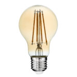 GLOBOSTAR® GLOBE 99037 Λάμπα E27 A60 LED 8W 720lm 360° AC 220-240V IP20 Ultra Θερμό Λευκό 2200K Dimmable - Long Filament Chip - Μελί - Μ6 x Π6 x Υ10.5cm - 3 Χρόνια Εγγύηση - Image 2