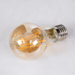 GLOBOSTAR® GLOBE 99037 Λάμπα E27 A60 LED 8W 720lm 360° AC 220-240V IP20 Ultra Θερμό Λευκό 2200K Dimmable - Long Filament Chip - Μελί - Μ6 x Π6 x Υ10.5cm - 3 Χρόνια Εγγύηση - Image 3