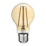 GLOBOSTAR® GLOBE 99038 Λάμπα E27 A60 LED 10W 900lm 360° AC 220-240V IP20 Ultra Θερμό Λευκό 2200K Dimmable - Long Filament Chip - Μελί - Μ6 x Π6 x Υ10.5cm - 3 Χρόνια Εγγύηση - Image 2