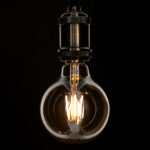 GLOBOSTAR® BUBBLE 99039 Λάμπα E27 G95 LED 4W 350lm 360° AC 220-240V IP20 Ultra Θερμό Λευκό 2200K Dimmable - Long Filament Chip - Μελί - Μ9.5 x Π9.5 x Υ13.7cm - 3 Χρόνια Εγγύηση - Image 5