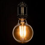 GLOBOSTAR® BUBBLE 99041 Λάμπα E27 G95 LED 12W 1080lm 360° AC 220-240V IP20 Ultra Θερμό Λευκό 2200K Dimmable - Long Filament Chip - Μελί - Μ9.5 x Π9.5 x Υ13.7cm - 3 Χρόνια Εγγύηση - Image 5