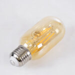 GLOBOSTAR® TUBIS 99048 Λάμπα Σωλήνας E27 T45 LED 4W 350lm 360° AC 220-240V IP20 Ultra Θερμό Λευκό 2200K Dimmable - Long Filament Chip - Μελί - Μ4.5 x Π4.5 x Υ11cm - 3 Χρόνια Εγγύηση - Image 4