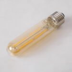 GLOBOSTAR® TUBIS 99049 Λάμπα Σωλήνας E27 T30 LED 4W 350lm 360° AC 220-240V IP20 Ultra Θερμό Λευκό 2200K Dimmable - Long Filament Chip - Μελί - Μ3 x Π3 x Υ13.5cm - 3 Χρόνια Εγγύηση - Image 3