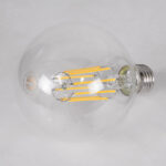 GLOBOSTAR® BUBBLE 99054 Λάμπα E27 G95 LED 12W 1320lm 360° AC 220-240V IP20 Φυσικό Λευκό 4500K Dimmable - Long Filament Chip - Διάφανο - Μ9.5 x Π9.5 x Υ13.5cm - 3 Χρόνια Εγγύηση - Image 3
