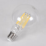 GLOBOSTAR® BUBBLE 99054 Λάμπα E27 G95 LED 12W 1320lm 360° AC 220-240V IP20 Φυσικό Λευκό 4500K Dimmable - Long Filament Chip - Διάφανο - Μ9.5 x Π9.5 x Υ13.5cm - 3 Χρόνια Εγγύηση - Image 4