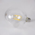 GLOBOSTAR® BUBBLE 99055 Λάμπα E27 G125 LED 12W 1320lm 360° AC 220-240V IP20 Φυσικό Λευκό 4500K Dimmable - Long Filament Chip - Διάφανο - Μ12.5 x Π12.5 x Υ18cm - 3 Χρόνια Εγγύηση - Image 3