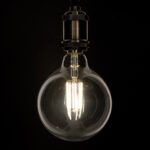 GLOBOSTAR® BUBBLE 99055 Λάμπα E27 G125 LED 12W 1320lm 360° AC 220-240V IP20 Φυσικό Λευκό 4500K Dimmable - Long Filament Chip - Διάφανο - Μ12.5 x Π12.5 x Υ18cm - 3 Χρόνια Εγγύηση - Image 5
