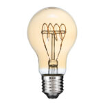 GLOBOSTAR® GLOBE 99059 Λάμπα E27 A60 LED 4W 280lm 360° AC 220-240V IP20 Ultra Θερμό Λευκό 2200K Dimmable - Ultra Thin Soft T Spiral Filament Chip - Μελί - Μ6 x Π6 x Υ10.5cm - 3 Χρόνια Εγγύηση - Image 2